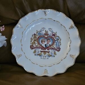 Lady Diana & Prince Charles Commemorative Royal Wedding Plate (New Plate)